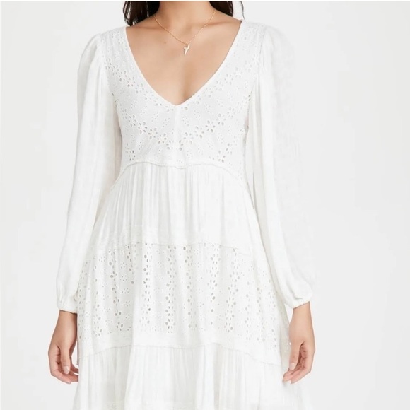 FREE PEOPLE Mockingbird Lace Boho Elegant Maxi Dress nwot - Picture 3 of 12